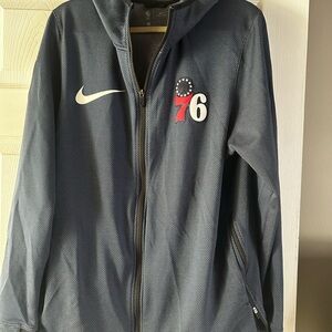 Nike 76ers Navy Blue Zip-Up Hoodie XL